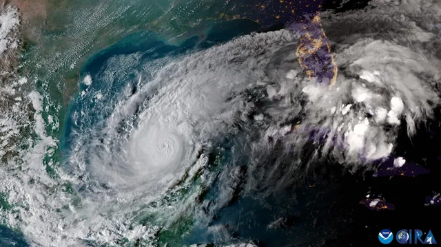 Citra Badai Milton yang bergerak menuju Florida diambil menggunakan satelit GOES pada hari Senin 6 Oktober 2024.  Foto: CSU/CIRA & NOAA