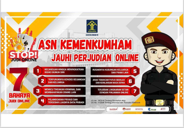 Kemenkumham Tegas: tidak Ada Toleransi Untuk Judi Online