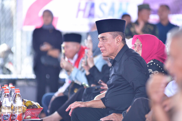 Calon Gubernur Sumatera Utara, Edy Rahmayadi, saat kampanye di Kabupaten Langkat. Foto: Dok. Istimewa