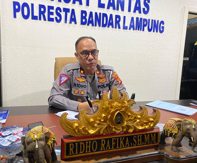 Kasatlantas Polresta Bandar Lampung, Kompol Ridho Rafika. | Foto: Sinta Yuliana/Lampung Geh