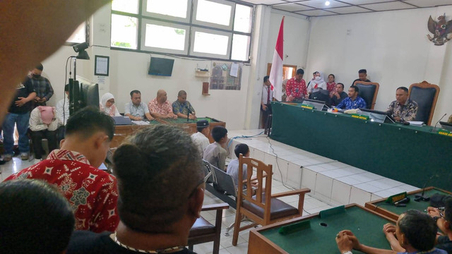 Suasana persidangan saat putusan vonis dari Majelis Hakim di PN Palembang, Foto : Ist