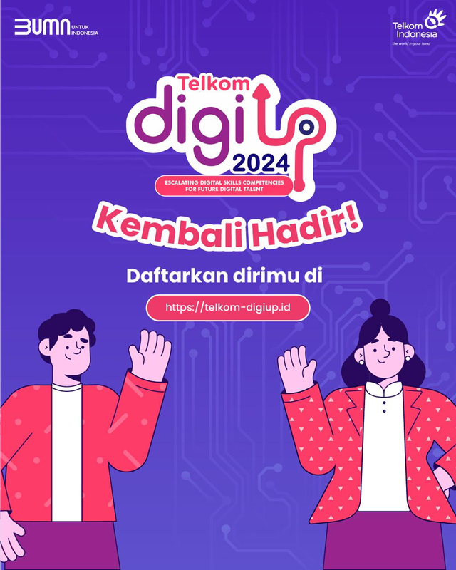 Telkom kembali gelar Telkom DigiUp 2024 untuk siswa SMK/SMA sederajat. Foto: Dok. Telkom