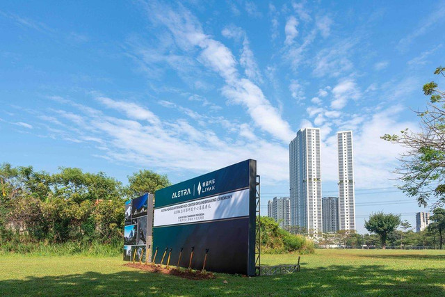 Brand Aletra dari Geely Group lakukan seremoni ground breaking fasilitas development center dan headquarter di Alam Sutera, Tangerang. Foto: Instagram/@aletracars