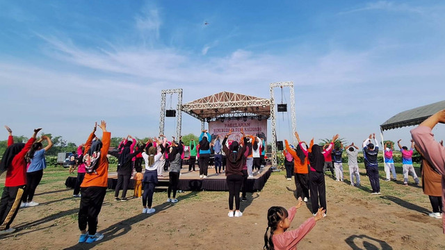 Pagelaran Seni Budaya Desa Kaliombo yang digelar di Lapangan Desa Kaliombo, Kecamatan Purwosari, Kabupaten Bojonegoro, Sabtu (12/10/2024) (Aset: Istimewa)