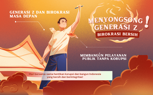 Poster Menyongsing Generasi Z bebas korupsi, sumber : dokumen pribadi