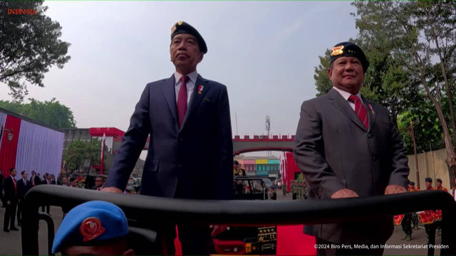 Presiden Jokowi bersama Presiden terpilih Prabowo Subianto saat di Mako Brimob, Depok, Senin (14/10/2024). Foto: YouTube/ Sekretariat Presiden 