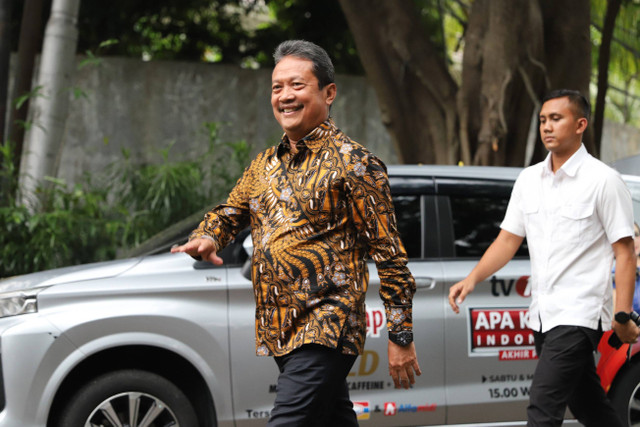 Sakti Wahyu Trenggono di kediaman Presiden terpilih Prabowo Subianto di Jalan Kertanegara, Jakarta Selatan, Senin (14/10/2024). Foto: Iqbal Firdaus/kumparan