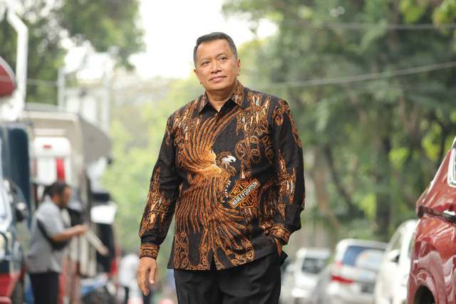 Purwadi Arianto mendatangi kediaman Presiden terpilih Prabowo Subianto di Jalan Kertanegara, Jakarta Selatan, Selasa (15/10/2024). Foto: Iqbal Firdaus/kumparan