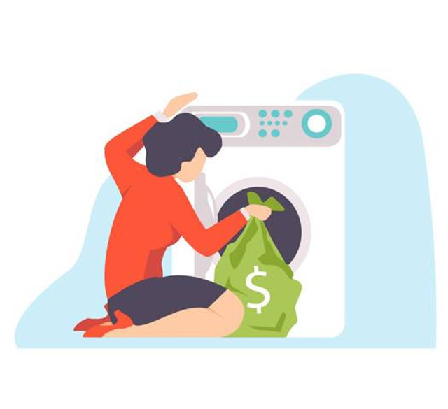 picture from vector stock: ilustrasi money laundering