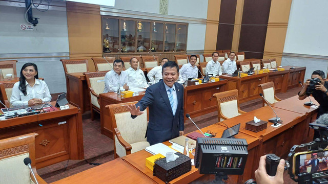 Calon Kepala BIN, Herindra di Kompleks Parlemen, Senayan, Rabu (16/10). Foto: Haya Syahira/kumparan