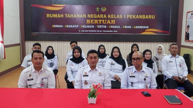 Rutan Pekanbaru ikuti Kegiatan Zoom Meeting