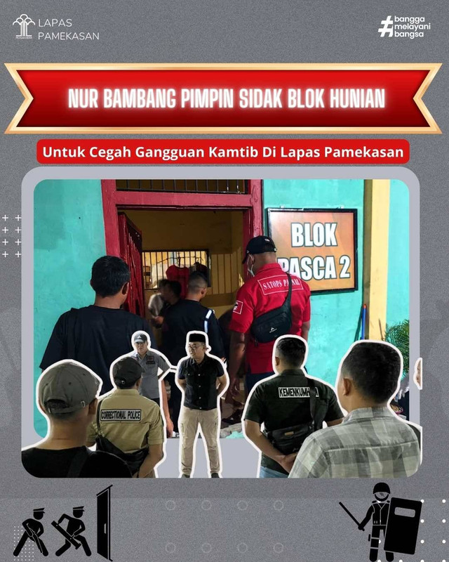 Nur Bambang Pimpin Sidak Blok Hunian ,Cegah Gangguan Kamtib Di Lapas Pamekasan