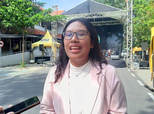 Clarissa Aurellia, salah satu peserta audisi Collabonation Talent Hunt IM3 di Surabaya. Foto: Masruroh/Basra