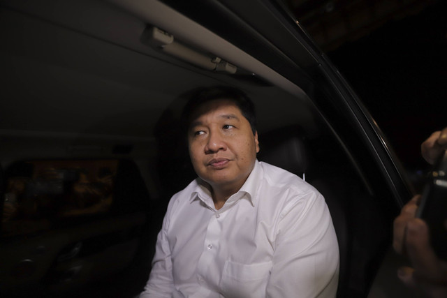 Maruarar Sirait usai pembekalan oleh presiden terpilih, Prabowo Subianto di Pendopo Garuda Yaksa, Hambalang, Rabu (16/10/2024). Foto: Jamal Ramadhan/kumparan