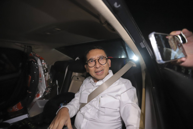 Fadli Zon usai pembekalan oleh presiden terpilih, Prabowo Subianto di Pendopo Garuda Yaksa, Hambalang, Rabu (16/10/2024). Foto: Jamal Ramadhan/kumparan