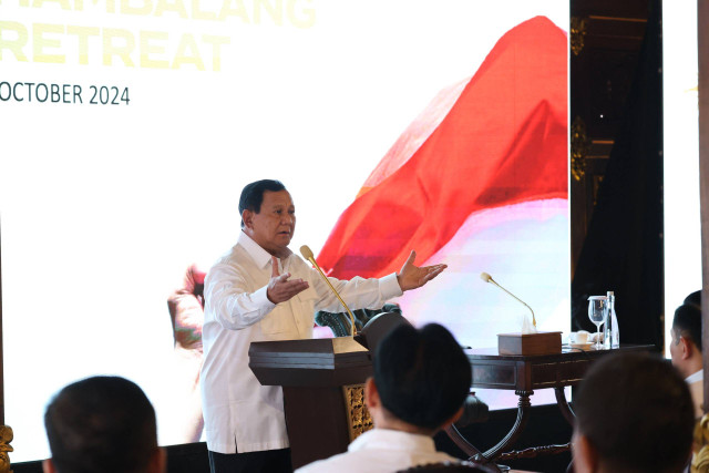 Suasana pengarahan calon menteri oleh Prabowo Subianto di Hambalang, Rabu (16/10/2024). Foto: Dok. Istimewa