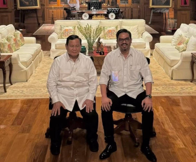 Maman Abdurrahman membagikan foto bersama Prabowo saat berada di Hambalang. Foto: Dok. instagram @maman.abdurrahman.st