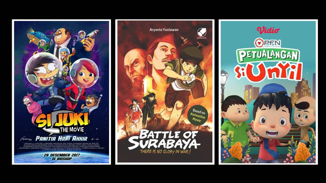 Beberapa film animasi Indonesia (Sumber: pribadi)