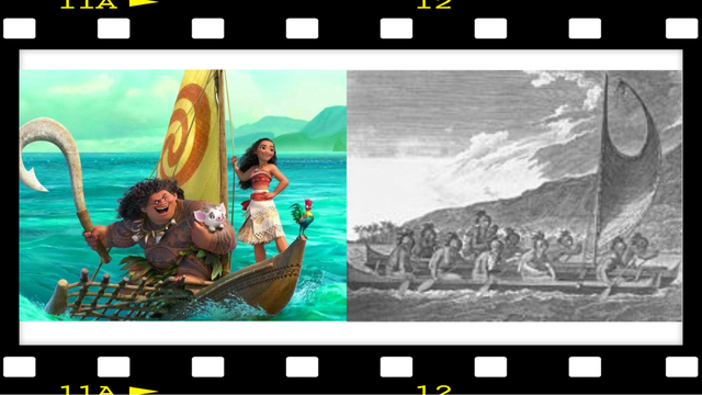 Film animasi moana dan bangsa Polinesia menjelajah lautan. Sumber gambar: Pribadi.