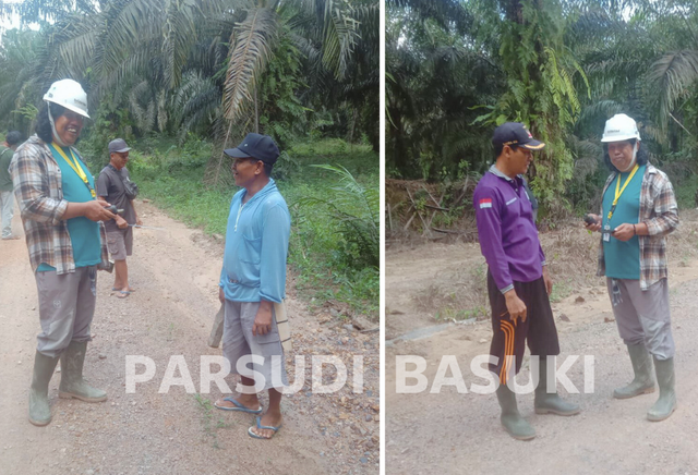 Parsudi dan Basuki, bersama M. Sumantri, staff lapangan Solidaridad di kabupaten Lamandau | Foto: Solidaridad Indonesia 