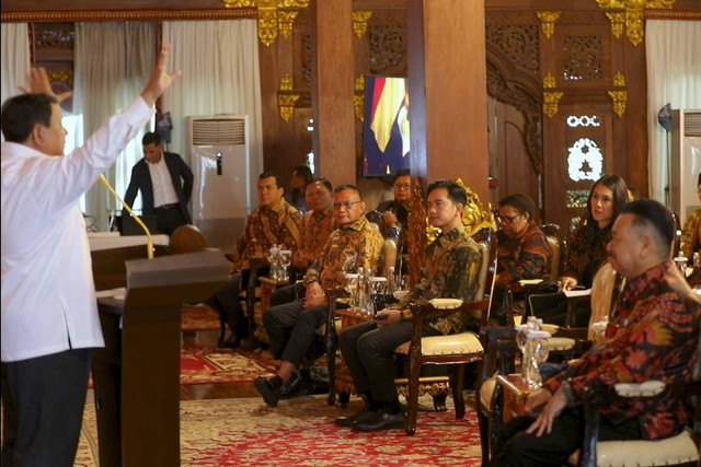 Suasana pembekalan calon menteri dan wakil menteri di Padepokan Garuda Yaksa, Hambalang hari kedua, Kamis (17/10/2024). Foto: Dok Istimewa