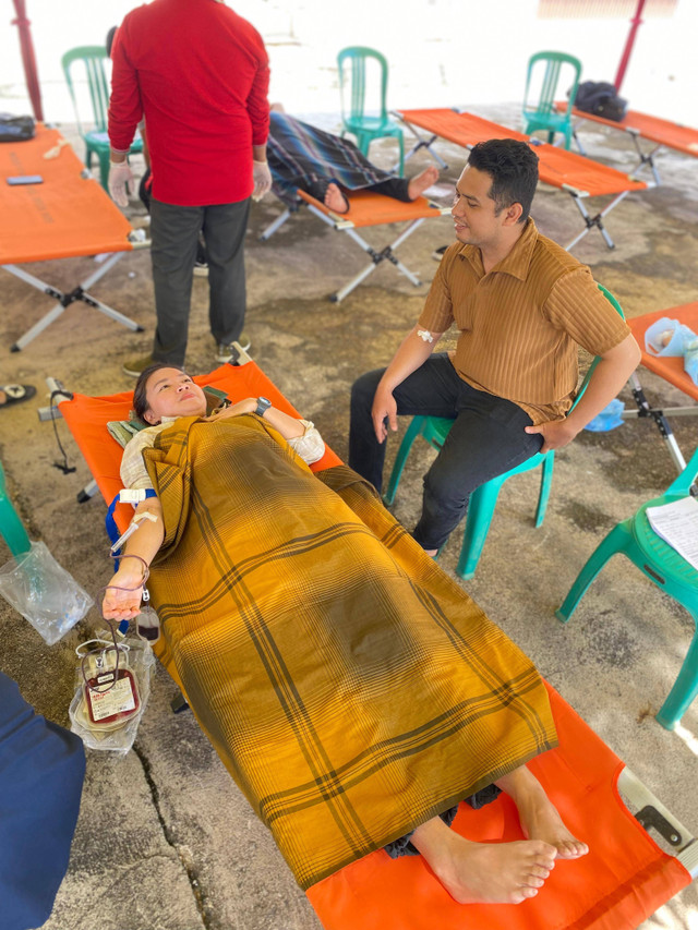 Donor darah yang digelar di Kantah Sekadau. Foto: Dok. Kantor Pertanahan Kabupaten Sekadau