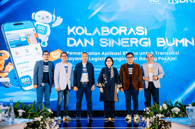 BRI dan Pos Indonesia meluncurkan fitur Kirim Barang pada aplikasi BRImo di Tonggo Marbun, Jakarta (18/10/2024). Foto: Dok. BRI