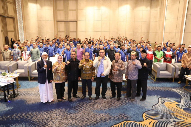 Rapat Kerja Daerah (Rakerda) II Federasi Serikat Pekerja Rokok Tembakau Makanan Minuman (FSP RTMM) Serikat Pekerja Seluruh Indonesia (SPSI) Provinsi Lampung | Foto : Adpim