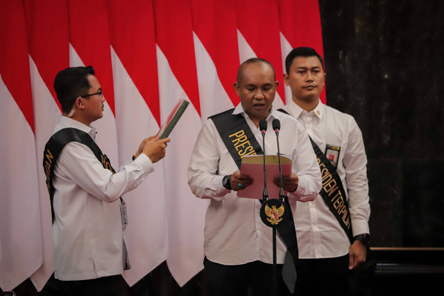 Suasana Geladi Bersih Sidang Paripurna dengan agenda Pelantikan Presiden dan Wakil Presiden di Gedung Nusantara, Kompleks MPR/DPR, Jakarta, Sabtu (19/10/2024). Foto: Jamal Ramadhan/kumparan