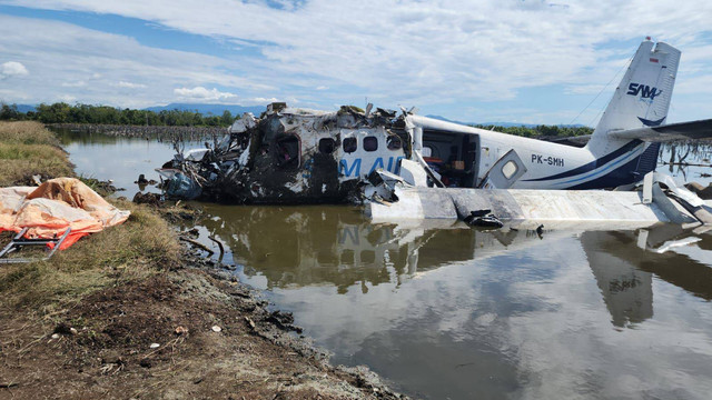 Kecelakaan Pesawat SAM Air di Pohuwato, Gorontalo. Foto: Kemenhub RI