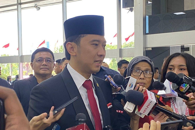 Wakil Ketua MPR RI Edhie Baskoro Yudhoyono di kompleks Parlemen, Jakarta pada Minggu (20/10/2024). Foto: Abid Raihan/kumparan