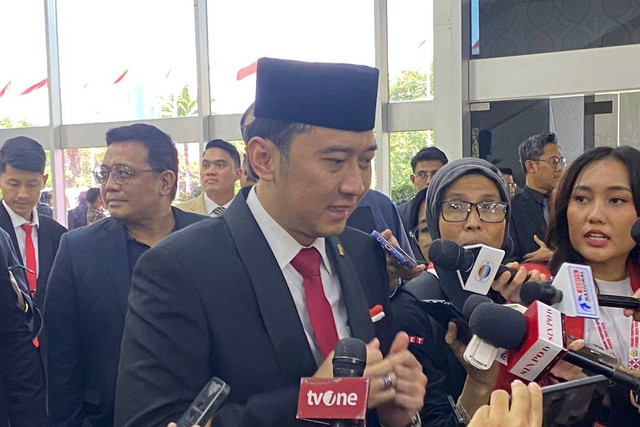 Wakil Ketua MPR RI, Edhie Baskoro Yudhoyono, di Kompleks Parlemen Senayan, Jakarta, Minggu (20/10/2024). Foto: Abid Raihan/kumparan