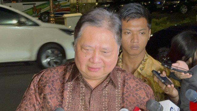 Airlangga Hartarto di Istana Presiden, Minggu (20/10/2024). Foto: Luthfi Humam/kumparan