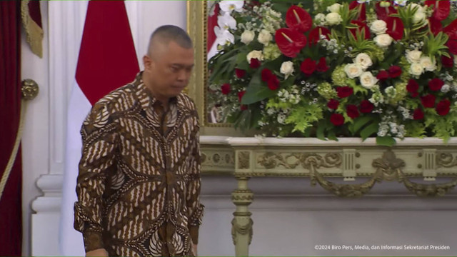 Kementerian Perhubungan, Dudy Purwagandhi saat dipanggil oleh Presiden Prabowo Subianto di Istana Negara, Jakarta, Minggu (20/10/2024). Foto: YouTube/Sekretariat Presiden