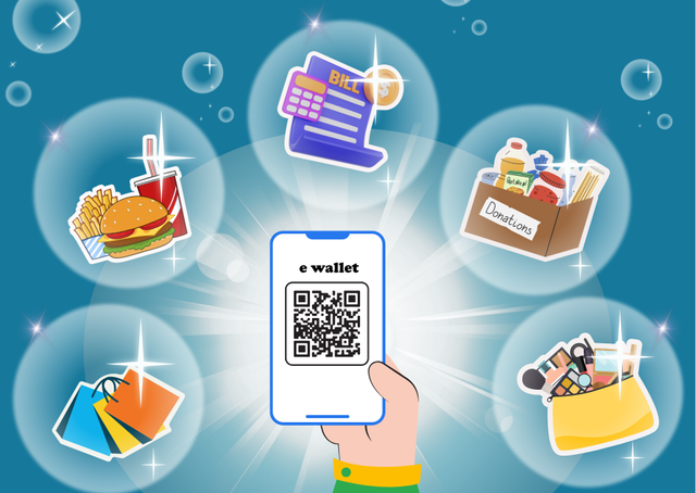 Ilustrasi E-Wallet (Sumber: Dokumen Pribadi)