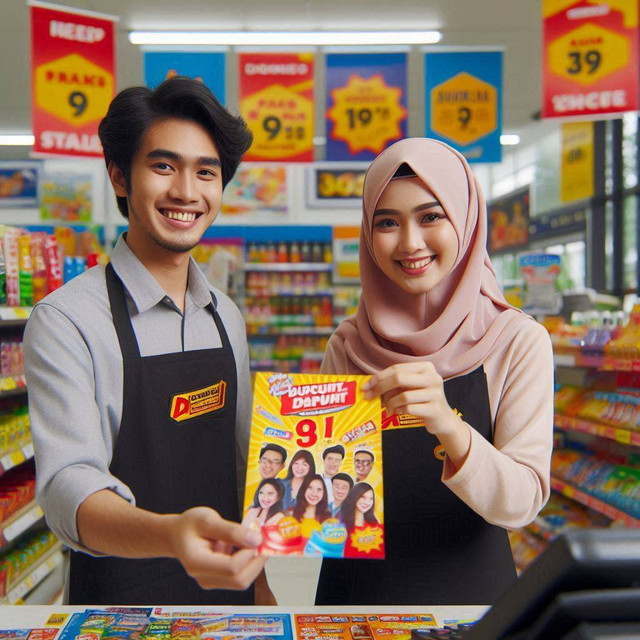 contoh diskon pada bisnis ritel (supermarket) sum: https://www.bing.com/images/create