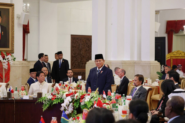 Presiden Prabowo Subianto jalani Gala Dinner bersama tamu negara di Istana Kepresidenan, Jakarta, Minggu (20/10/2024). Foto: Dok. Istimewa