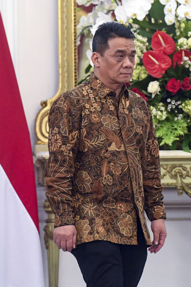 Ahmad Riza Patria di Istana Merdeka, Minggu (20/10/2024). Foto: Muhammad Adimaja/ANTARA FOTO