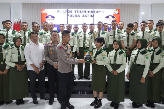 Polres Tulungagung Menerima Siswa Angkatan VI SMAN 5 Taruna Brawijaya Kediri