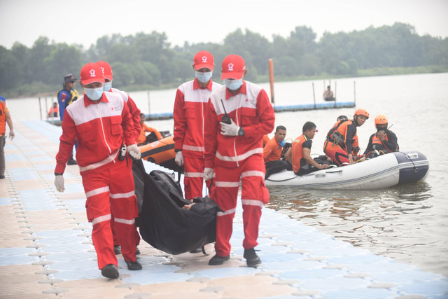 Simulasi penanganan bencana banjir di Sumsel, Foto : Humas Pemprov Sumsel