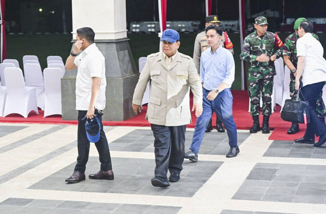 Presiden Prabowo Subianto tiba di Akmil, Magelang, Kamis (24/10/2024). Foto: Rusman/Biro Pers Sekretariat Presiden