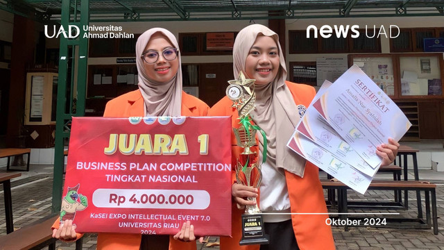 Mahasiswa Universitas Ahmad Dahlan (UAD) Raih Juara I di Kompetisi Business Plan Nasional (Dok. Cindy)