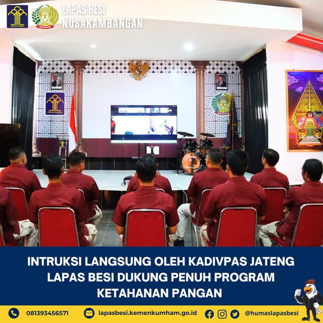 Intruksi Langsung  Kadivpas Jateng Lapas Besi Dukung Program Ketahanan Pangan