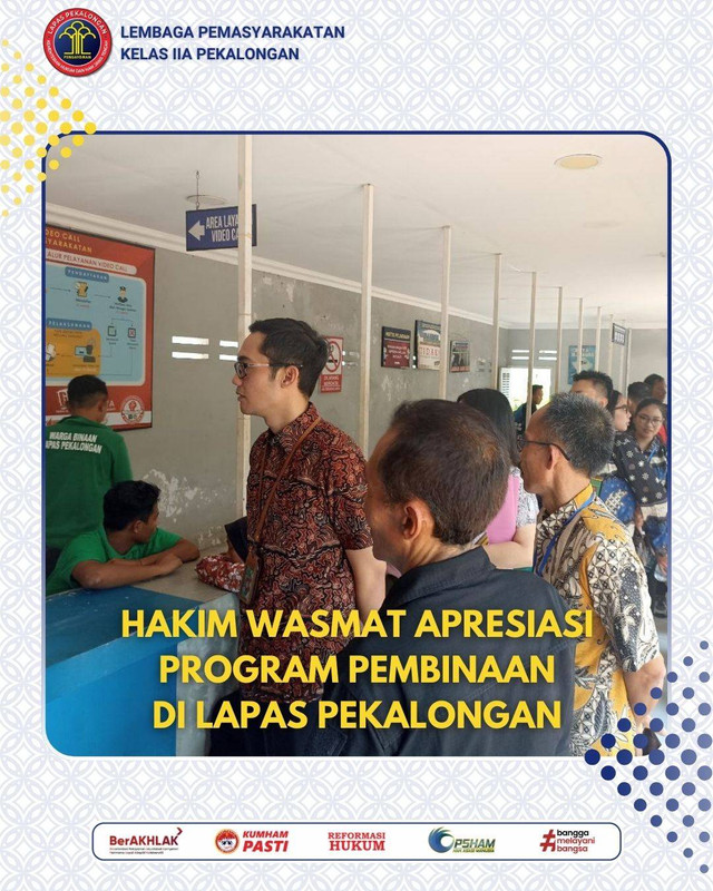 Hakim Wasmat Apresiasi Program Pembinaan di Lapas Pekalongan