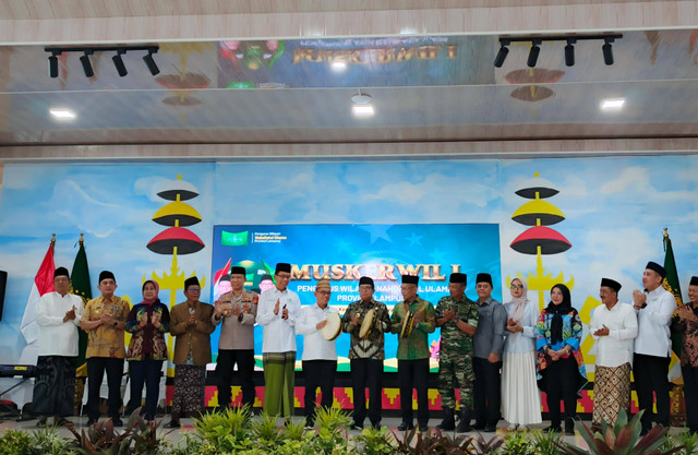 Pembukaan Muskerwil 1 PWNU Lampung dengan tabuhan rebana | Foto : Eka Febriani / Lampung Geh