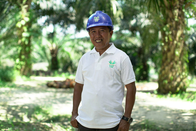 Petani plasma generasi pertama, Pawito, mengubah nasib dengan mengelola kebun sawit miliknya.  Foto: Faiz Zulfikar/kumparan