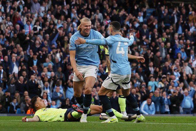 Man City vs Southampton di Liga Inggris. Foto: Lee Smith/REUTERS 