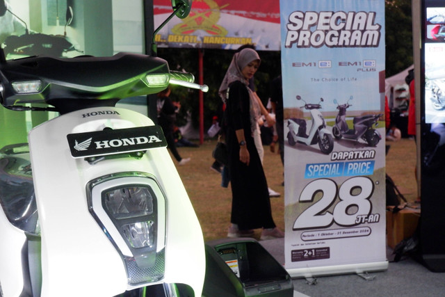 Motor listrik Honda EM1 e: acara Honda Bikers Day 2024 di Klaten, Jawa Tengah (26/10/2024). Foto: Sena Pratama/kumparan