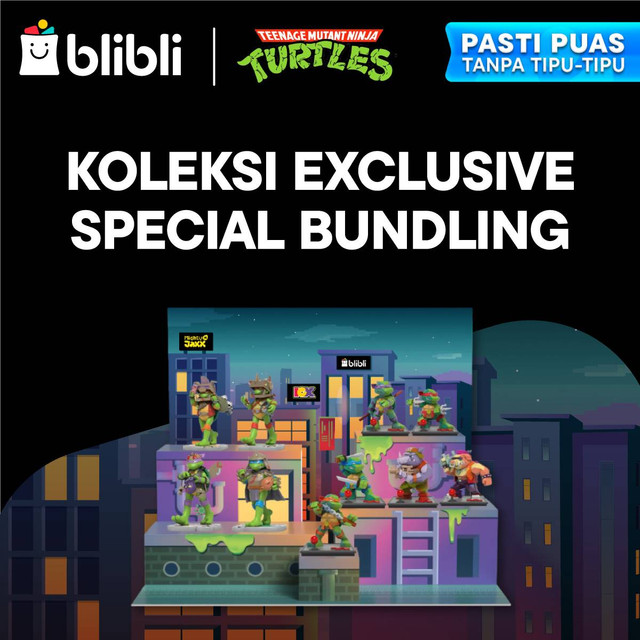 Mighty Jaxx Teenage Mutant Ninja Turtles Remixx Arcade IGX Exclusive dengan penawaran spesial hanya di Blibli. Foto: dok.Blibli