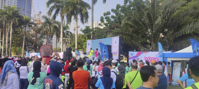 Kegiatan Indonesia Bersih dari Narkoba (Bersinar) di CFD Sudirman-Thamrin pada Minggu (27/10/2024). Foto: Rachmadi Rasyad/kumparan